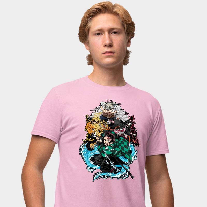 Camisa rosa demonios hotsell